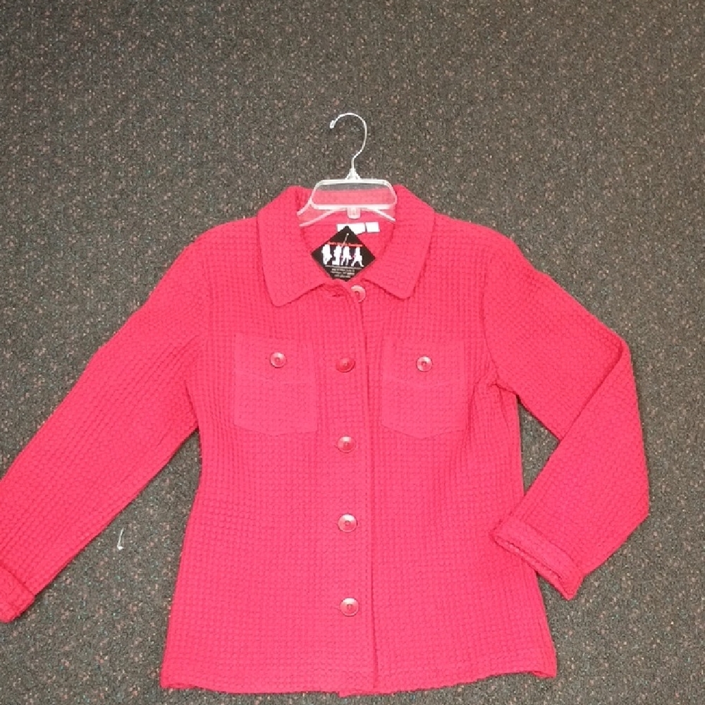 Red Button-Up Jacket - image 1